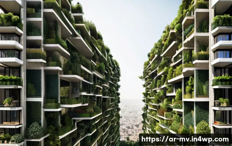 수직 숲 건물의 건강적 영향 - Here are three detailed image prompts in English, designed to generate visuals of vertical forests i...
