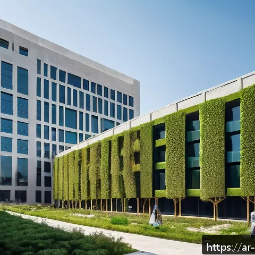 수직 숲 건물의 문화적 자산 - A modern urban cityscape featuring tall buildings with lush vertical green walls made of native drou...