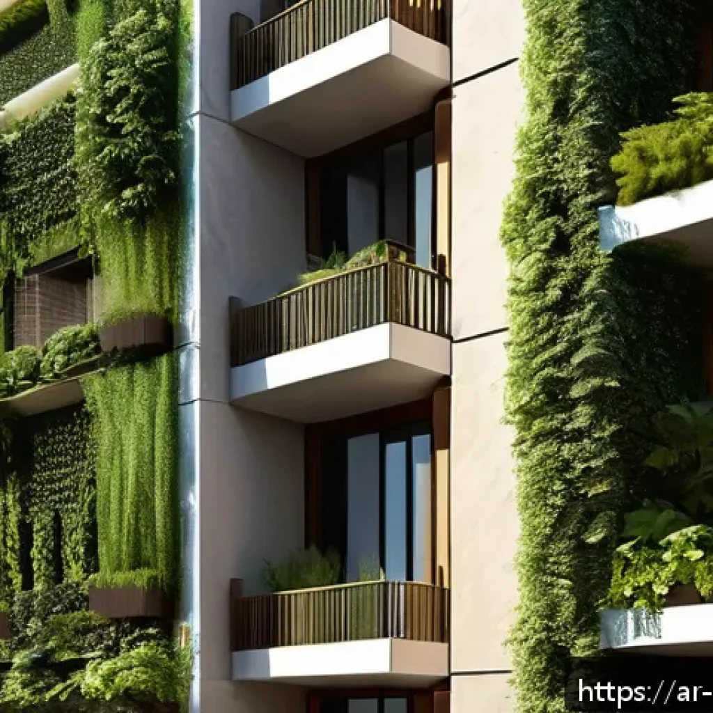 수직 숲 건물과 지역 커뮤니티의 관계 - A modern vertical green building in an urban Arabic cityscape, featuring lush hanging gardens and de...