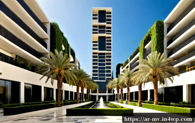 Home 17 수직 숲 건물의 공간 디자인 - Photorealistic architectural exterior of a vertical forest residential tower in a modern Gulf city, ...